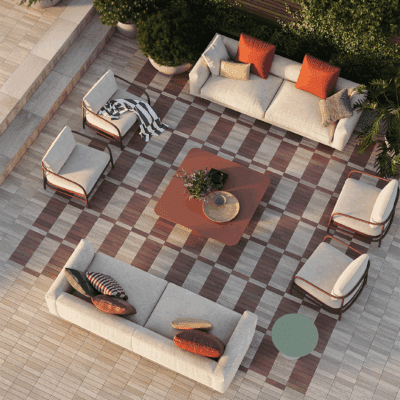 Custom Stone Tiling Patio Design