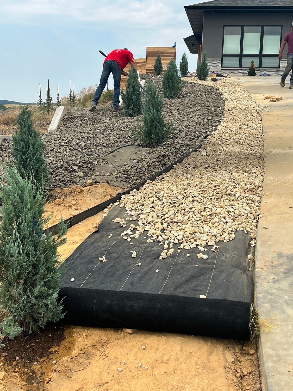 The Vista Project Custom Driveway Rockwork
