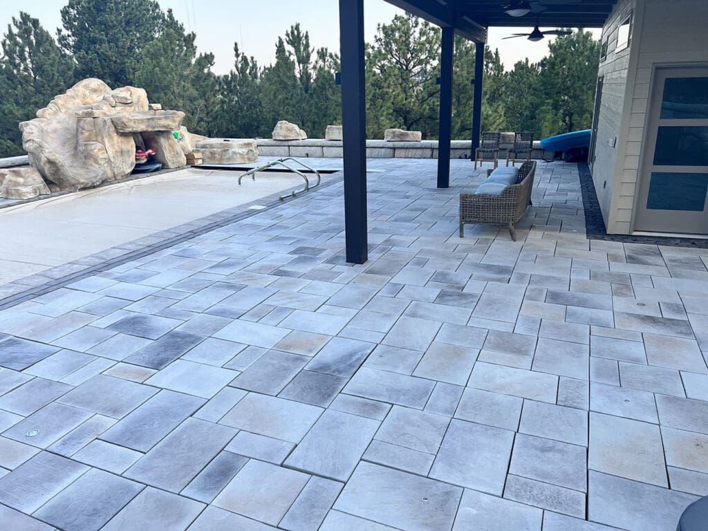 Paver Patio and Custom Water Feature in the Black Hills