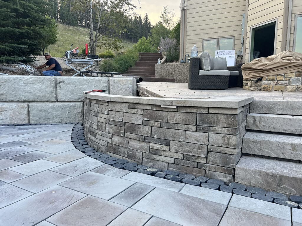 Retaining Wall and Staircase Landscaping in Rapid City